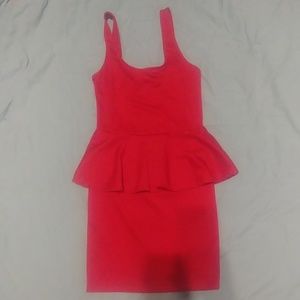 Red mini dress
